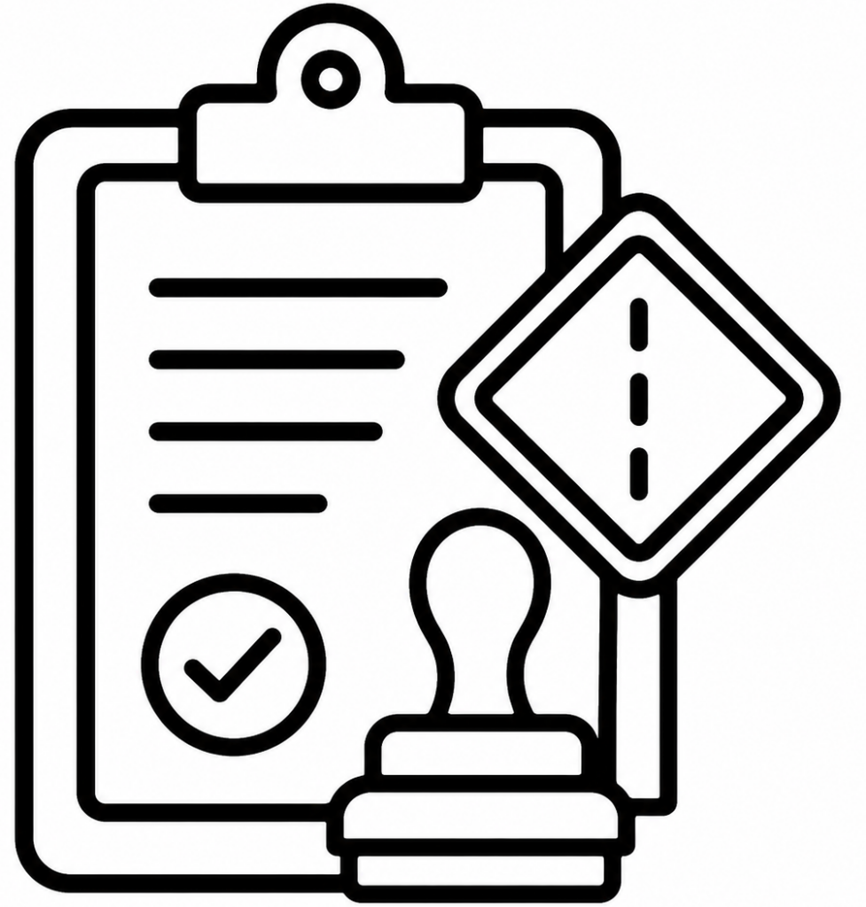 verkehrsrechtliche Anordnung mit Verkehrszeichen und Freigabesymbol